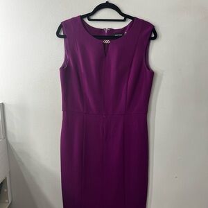 Sleeveless Purple Ellen Tracy Sheath Dress